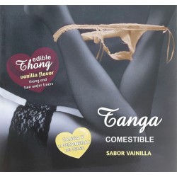 HOTFLOWERS - STRING EN GAUFRETTE ET 2 PLAQUETTES POUR TETONS FILLE SAVEUR VANILLE /es/pt/en/fr/it/