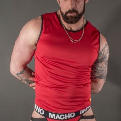 MACHO - T-SHIRT ROUGE S/M