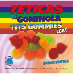 DIABLO GOLOSO - GUMMY BOX SAVEUR DE FRUIT GLITTER TITS 6 COULEURS ET SAVEURS LGBT MADE IS SPAIN /es/pt/en/fr/it/