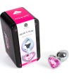 SECRETPLAY - PLUG ANAL EN MÉTAL COEUR FUCHSIA PETITE TAILLE 7 CM