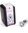 SECRETPLAY - PLUG ANAL EN MÉTAL COEUR CRISTAL CLAIR PETITE TAILLE 7 CM