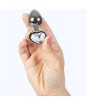 SECRETPLAY - PLUG ANAL EN MÉTAL COEUR CRISTAL CLAIR PETITE TAILLE 7 CM