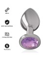 INTENSE - PLUG ANAL EN MÉTAL ALUMINIUM AVEC CRISTAL VIOLET TAILLE S