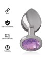 INTENSE - PLUG ANAL EN MÉTAL ALUMINIUM AVEC CRISTAL VIOLET TAILLE M