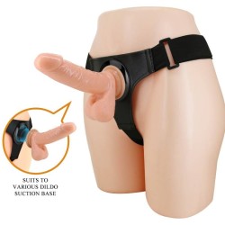 PRETTY LOVE - HARNAIS CULOTTE HARNAIS UNIVERSEL AVEC DILDO TOM 20 CM NATUREL