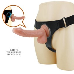 PRETTY LOVE - HARNAIS CULOTTE HARNAIS UNIVERSEL AVEC GODE KEVIN 19 CM NATUREL