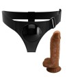 PRETTY LOVE - SLIP HARNAIS HARNAIS UNIVERSEL AVEC GODE MICHEAL 20 CM NOIR