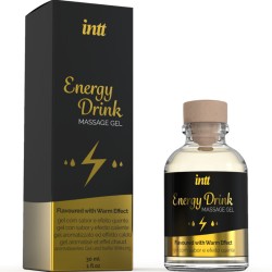 INTT - GEL DE MASSAGE A L''ENERGIE AROMATISEE CA BOISSON ET EFFET CHAUFFANT