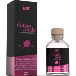 INTT - GEL DE MASSAGE SAVEUR COTTON BABE À PAPA ET EFFET CHAUFFANT