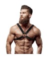 FETISH SUBMISSIVE ATTITUDE - HARNAIS EN CUIR ÉCOLOGIQUE POUR HOMMES AVEC POITRINE CROISÉE