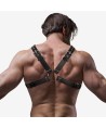 FETISH SUBMISSIVE ATTITUDE - HARNAIS EN CUIR ÉCOLOGIQUE POUR HOMMES AVEC POITRINE CROISÉE