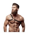 FETISH SUBMISSIVE - HARNAIS EN CUIR ÉCOLOGIQUE POUR HOMMES ÉPAULES CROISÉES ATTITUDE