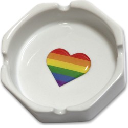 PRIDE - GRAND CENDRIER ORTHOGONAL AVEC LE DRAPEAU LGBT
