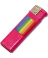 PRIDE - BRIQUET FUSCIA AVEC DRAPEAU LGBT