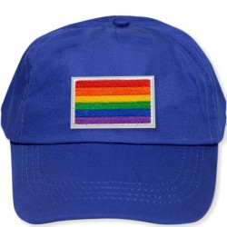 PRIDE - CASQUETTE BLEUE AVEC LE DRAPEAU LGBT