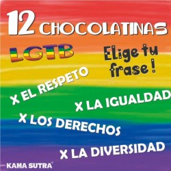 PRIDE - COFFRET DE 12 TABLETTES DE CHOCOLAT AU DRAPEAU LGBT