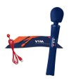 FUN FACTORY - VIM BAGUETTE RUMBLE VIBRANTE RECHARGEABLE EN SILICONE BLEU MINUIT