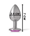 INTENSE - PLUG ANAL EN MÉTAL ALUMINIUM COEUR ROSE TAILLE S