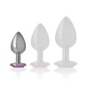 INTENSE - PLUG ANAL EN MÉTAL ALUMINIUM COEUR ROSE TAILLE S