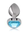 INTENSE - PLUG ANAL MÉTAL ALUMINIUM COEUR BLEU TAILLE S