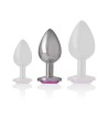 INTENSE - PLUG ANAL EN MÉTAL ALUMINIUM COEUR ROSE TAILLE M