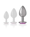 INTENSE - PLUG ANAL EN MÉTAL ALUMINIUM COEUR ROSE TAILLE L