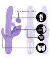 INTENSE - BILLIE VIBRATEUR MULTIFONCTION RECHARGEABLE ONDES STIMULANTES AVEC BOUTON POUSSOIR VIOLET