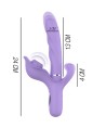 INTENSE - BILLIE VIBRATEUR MULTIFONCTION RECHARGEABLE ONDES STIMULANTES AVEC BOUTON POUSSOIR VIOLET
