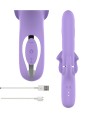 INTENSE - BILLIE VIBRATEUR MULTIFONCTION RECHARGEABLE ONDES STIMULANTES AVEC BOUTON POUSSOIR VIOLET