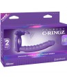 FANTASY C-RINGZ - SILICONE DOUBLE VIBRATOR RABBIT