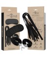 INTENSE FETISH - PLAYSET ÉROTIQUE 1 AVEC MENOTTES, MASQUE AVEUGLE ET FLOGGER