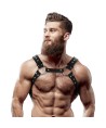 FETISH SUBMISSIVE ATTITUDE - HARNAIS DE POITRINE EN ÉCO-CUIR POUR HOMMES AVEC CLOUS