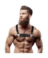 FETISH SUBMISSIVE ATTITUDE - HARNAIS DE POITRINE BULLDOG EN CUIR ÉCOLOGIQUE POUR HOMMES TAILLE M/L