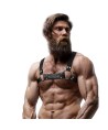 FETISH SUBMISSIVE ATTITUDE - HARNAIS DE POITRINE BULLDOG EN CUIR ÉCOLOGIQUE POUR HOMMES TAILLE M/L