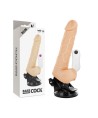 BASECOCK - VIBRADOR REALÍSTICO CONTROL REMOTO NATURAL CON TESTÍCULOS 19.5 CM -O- 4 CM