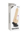 BASECOCK - VIBRADOR REALÍSTICO CONTROL REMOTO NATURAL CON TESTÍCULOS 19.5 CM -O- 4 CM
