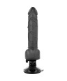 BASECOCK - VIBRADOR REALÍSTICO CONTROL REMOTO NATURAL CON TESTÍCULOS 19.5 CM -O- 4 CM