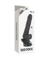 BASECOCK - VIBRADOR REALÍSTICO CONTROL REMOTO NATURAL CON TESTÍCULOS 19.5 CM -O- 4 CM