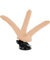 BASECOCK - VIBRADOR REALÍSTICO ARTICULABLE CONTROL REMOTO NATURAL 18.5 CM -O- 4 CM