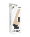 BASECOCK - VIBRADOR REALÍSTICO CONTROL REMOTO NATURAL CON TESTÍCULOS 20 CM -O- 4 CM