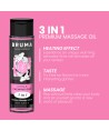 BRUMA - HUILE DE MASSAGE PREMIUM EFFET CHALEUR SAVEUR GOMME 3 EN 1 - 100 ML