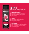 BRUMA - HUILE DE MASSAGE PREMIUM EFFET CHALEUR SAVEUR FRAISE 3 EN 1 - 100 ML