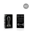 NEBULA SERIES BY IBIZA - MODELO 2 PLUG CRISTAL TRANSPARENTE 11 CM -O- 3.5 CM
