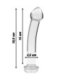 NEBULA SERIES BY IBIZA - MODELO 11 DILDO CRISTAL TRANSPARENTE 16 CM -O- 3 CM
