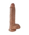 KING COCK - PÉNIS RÉALISTE AVEC BOULES 19.8 CM CARAMEL