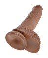 KING COCK - PÉNIS RÉALISTE AVEC BOULES 19.8 CM CARAMEL