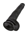 KING COCK - PÉNIS RÉALISTE AVEC BOULES 30.5 CM NOIR