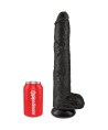 KING COCK - PÉNIS RÉALISTE AVEC BOULES 30.5 CM NOIR