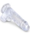 KING COCK - CLEAR PÉNIS RÉALISTE AVEC BOULES 10.1 CM TRANSPARENT