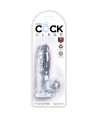 KING COCK - CLEAR PÉNIS RÉALISTE AVEC BOULES 10.1 CM TRANSPARENT